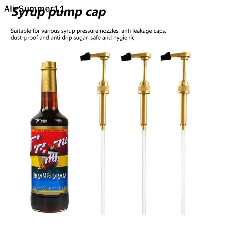 【U0】1/6Pcs Syrup Pump Coffee Pump Dispenser Gold Syrup Pump Topper For 750ml/ 25.4oz Syrup Bottle Syrup Pumps For Coffee Bar