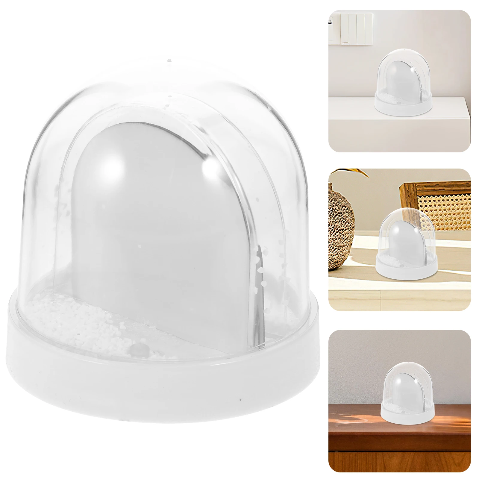 Snow Globe Photo Frame Diy Sublimation Blank Paper Photo Snow Globe Plastic Snowglobe Picture Frames Diy Craft Gifts for Kids