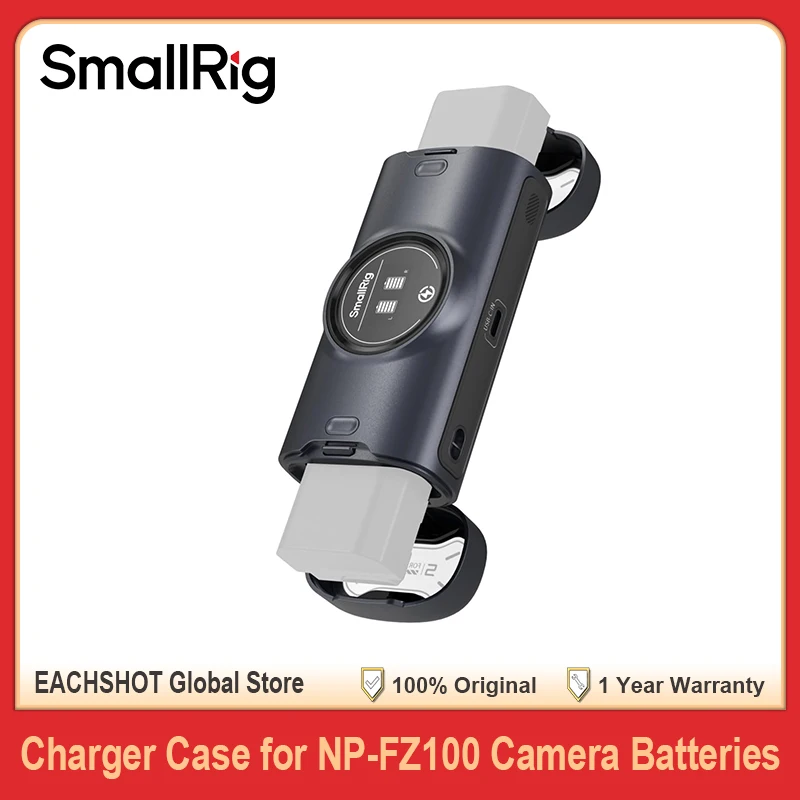 Портативное зарядное устройство SmallRig для аккумуляторов камеры NP-FZ100, 18 Вт, 2,5 часа, двухслотовое зарядное устройство для камеры с HD-дисплеем для камеры Sony