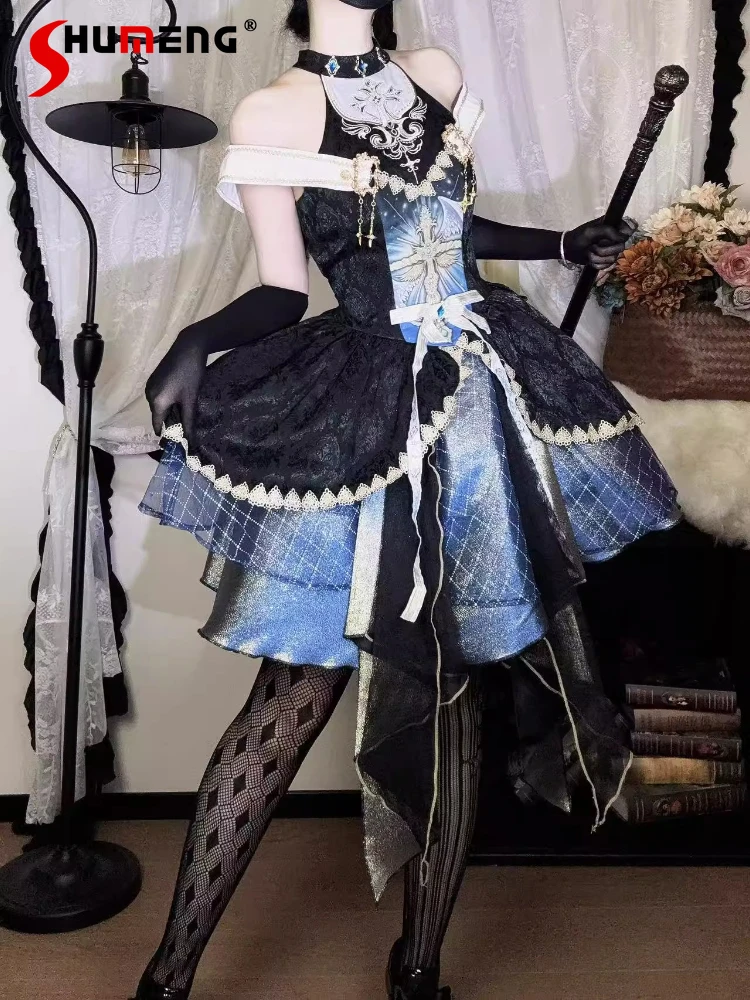 

Original Design Lolita Style Heavy Embroidery Printed Dresses Women's Carnival Party Cosplay Costume Vintage Dress Vestidos