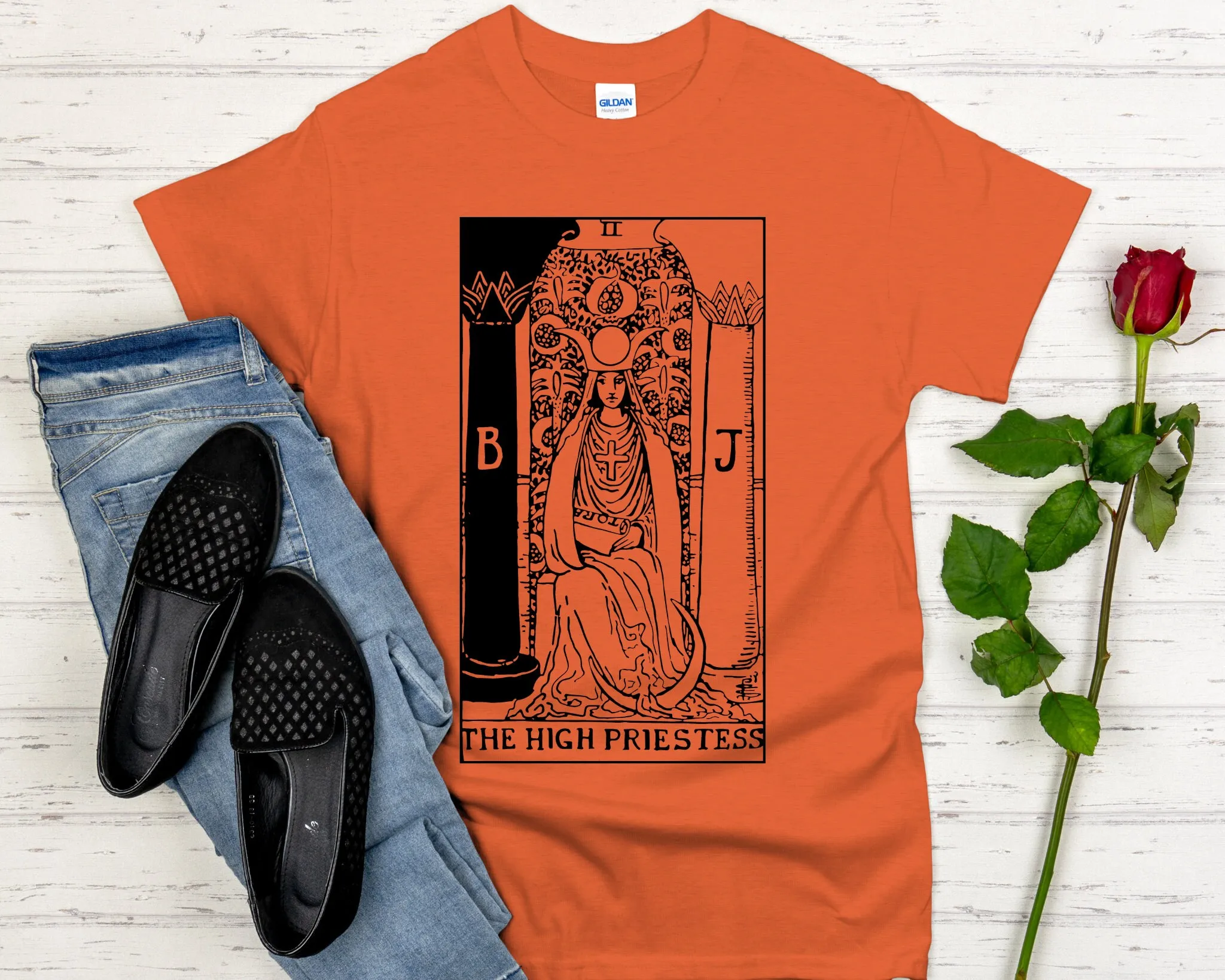 Tarot Card Shirt the High Priestess Original Rider Waite Tarot