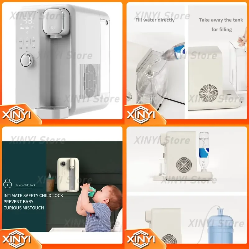 for Top-Ranked Stylish Alkaline Electric Water Dispenser Hot Warm Cold RV Hotel Countertop Plastic Home Easy Desktop