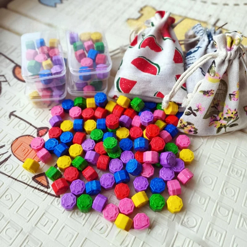 New 6pcs/Box Korea Traditional Play Games Gonggi Jack Stone Pebbles Set Exercise Colorful Fun Party Childhood Stress Relief Toys