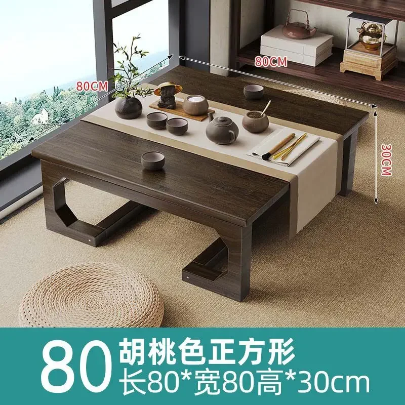 

Bay Window Small Household Table Chinese Solid Bamboo Mat Tea Table Small Coffee Tables Window Sill Balcony Sitting Low Tables