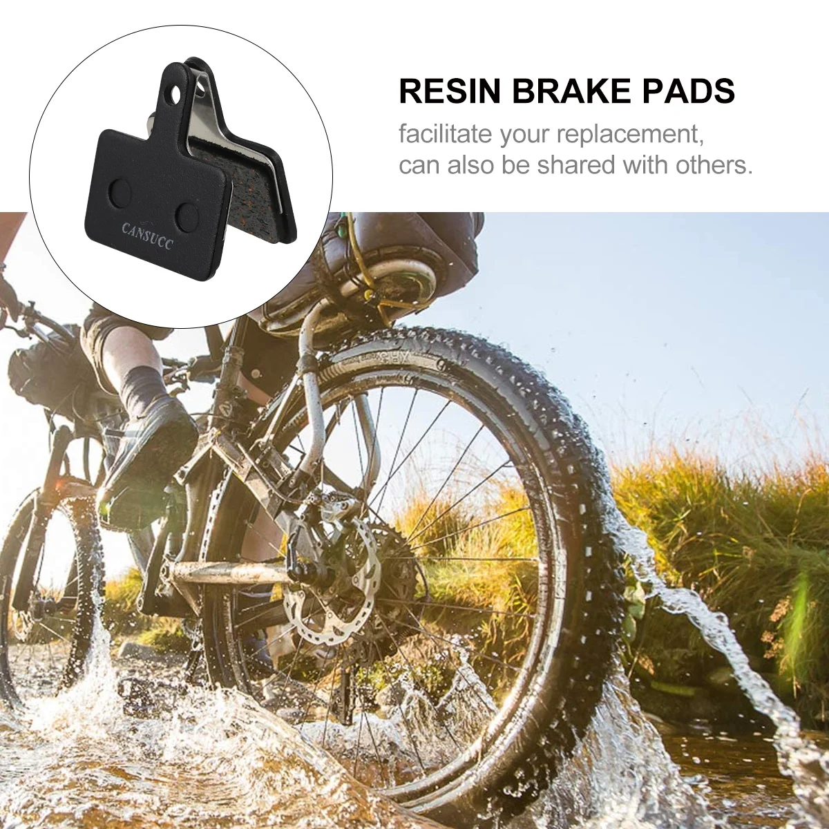 Mountain Bike Brake Pads Silent Disc Durable Half-Plate Mute Resin High Performance