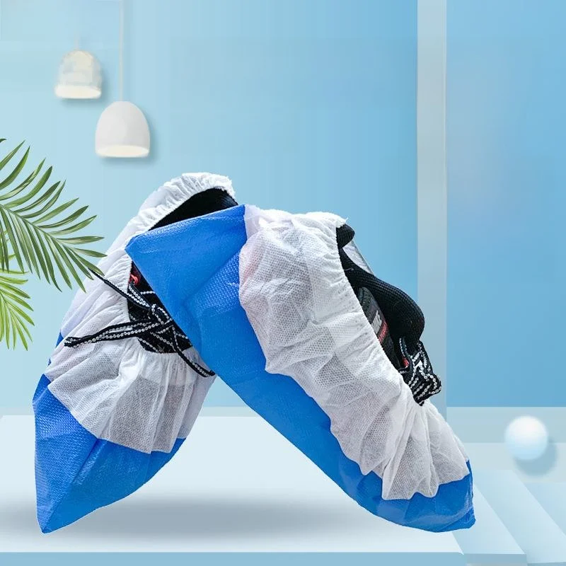 

Thickened Half-Membrane Waterproof Shoe Covers Disposable Non-Slip Wear-Resistant Home Use PE Shoe Covers Pack of 50