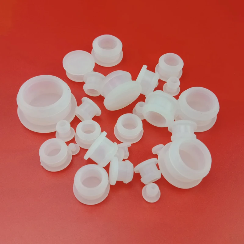 1PCS Black/White/Grey/Transparent Snap on Silicone Plugs T Type Plug Blanking End Caps Tube Inserts  2.5mm-60.6mm