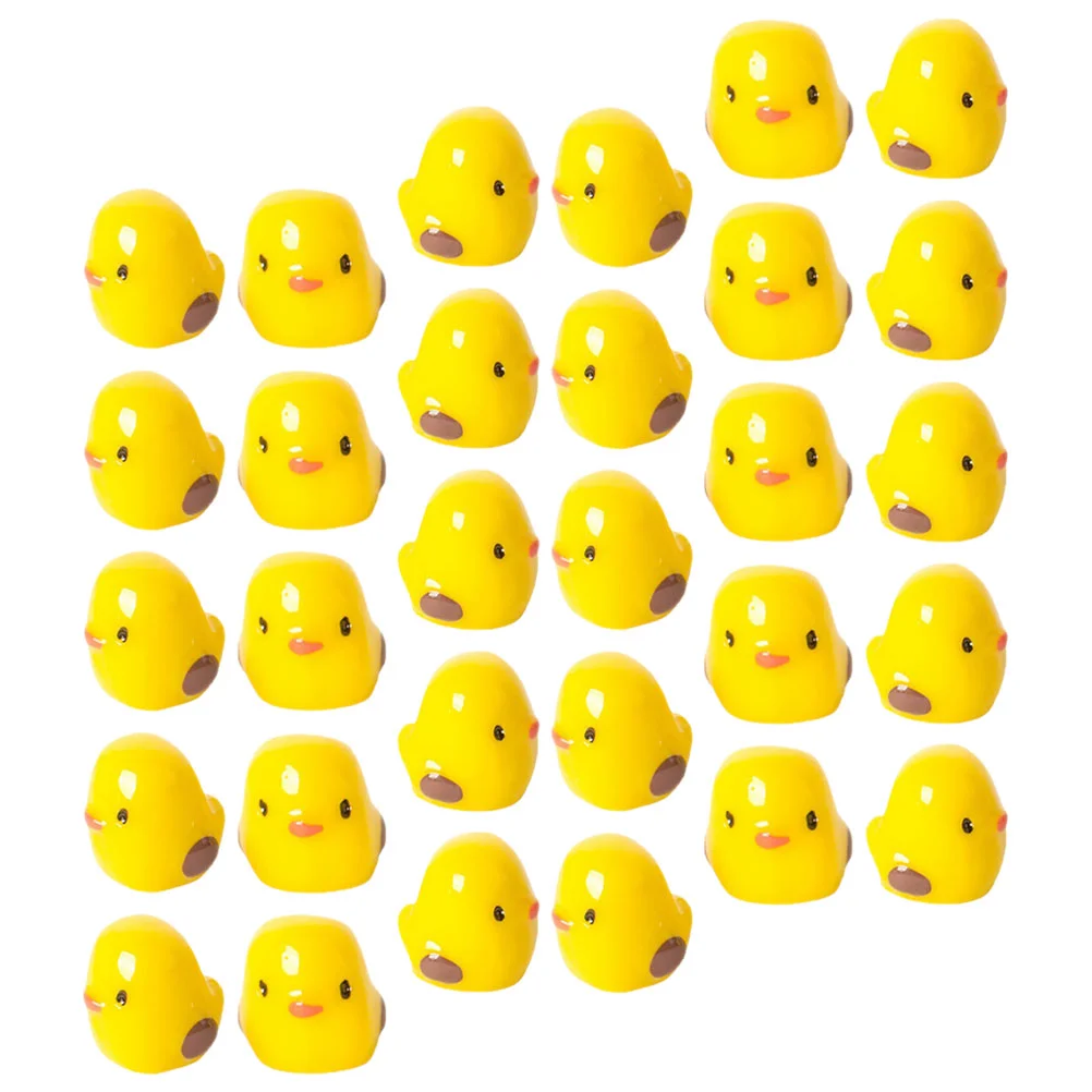 30 Pcs Micro Landscape Small Yellow Chicken Ornament Decoration Animals for Adornments Ornaments Little Miniature Chicks