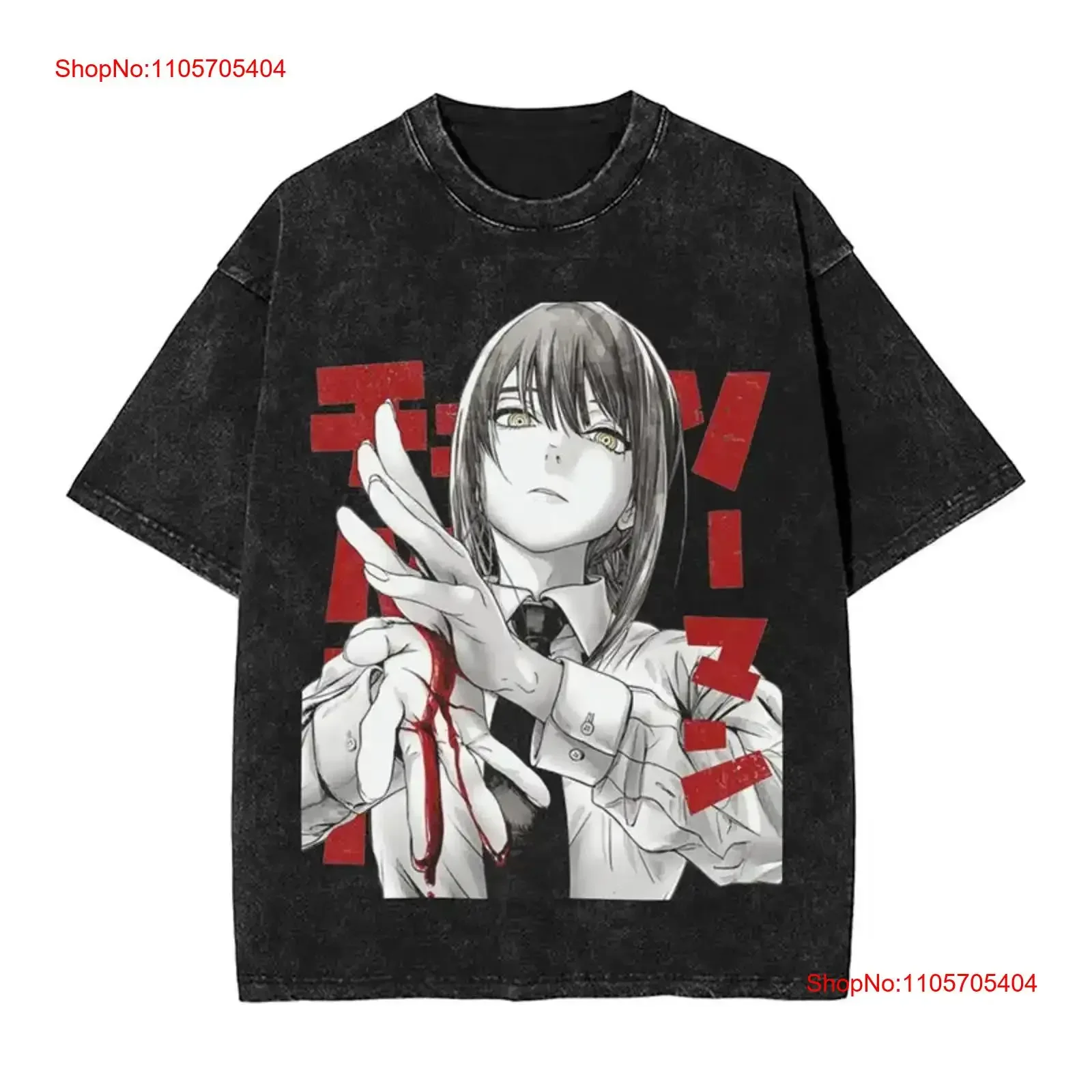 Yoru Chainsaw Man Anime T Shirt Streetwear Hip Hop Asa 10Mitaka long or short sleeves vintage Washed Breathable Unisex Slightly