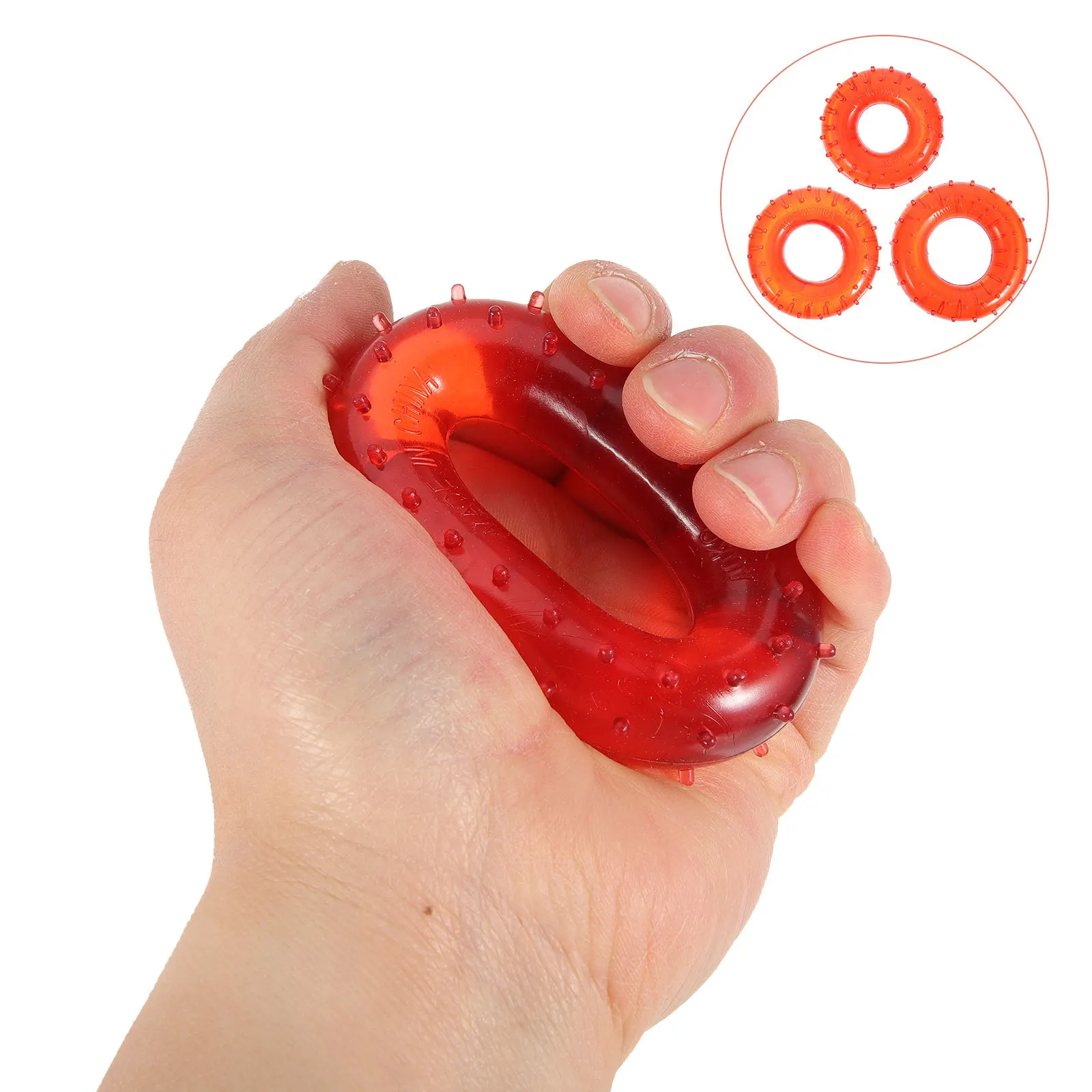

3pcs Hand Grip Strengthener Rings Durable Portable Finger Exercise Tool For Forearm Muscle Training Hand Exerciser Fitness