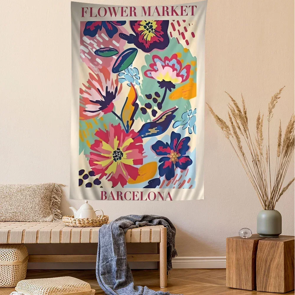 Matisse Abstract Art Flower Anime Tapestry Hanging Tarot Hippie Wall Rugs Dorm Wall Hanging Sheets