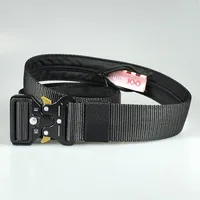 Men Belt with Zipper Money Slot Pocket Army Outdoor Hunting Tactical Multi Function Combat Survival Marine Corps Canvas