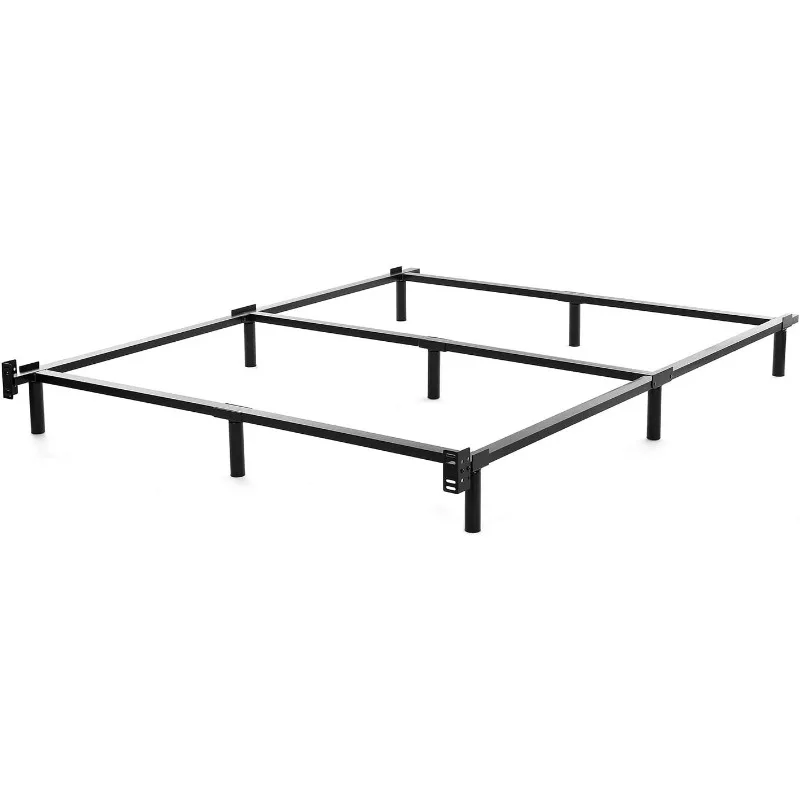 Queen Size Metal Bed Frame-7 Inch Heavy Duty Bedframe, 9-Leg Support for Box Spring & Mattress Foundation, 3000LBS, Black