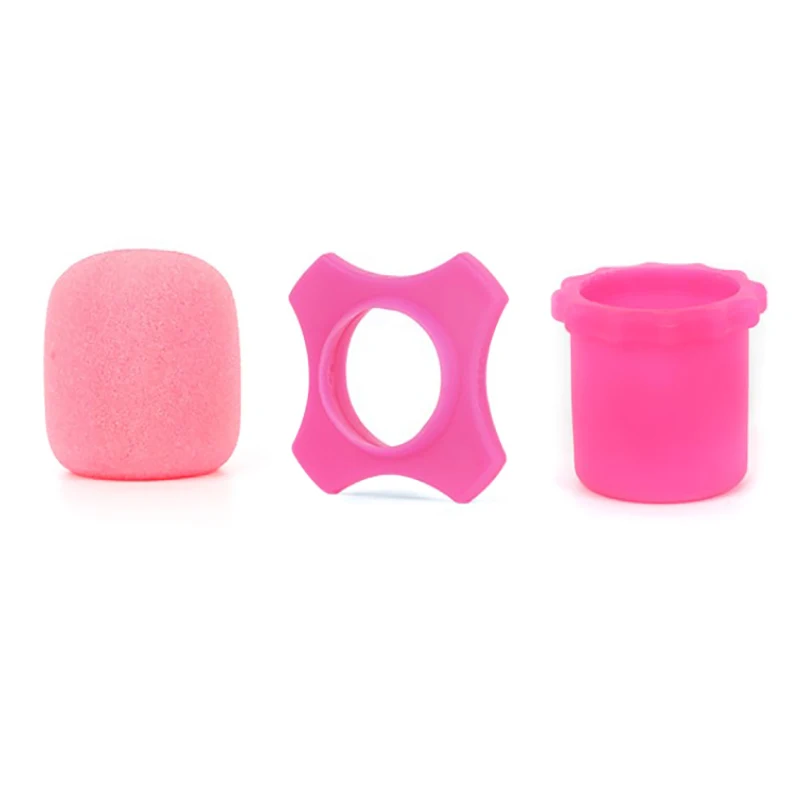 Microphone Anti-Roll Anti Skid Case with Microphone Sponge Cover Set Mic Protection Silicone Ring Bottom Rod Sleeve Holder