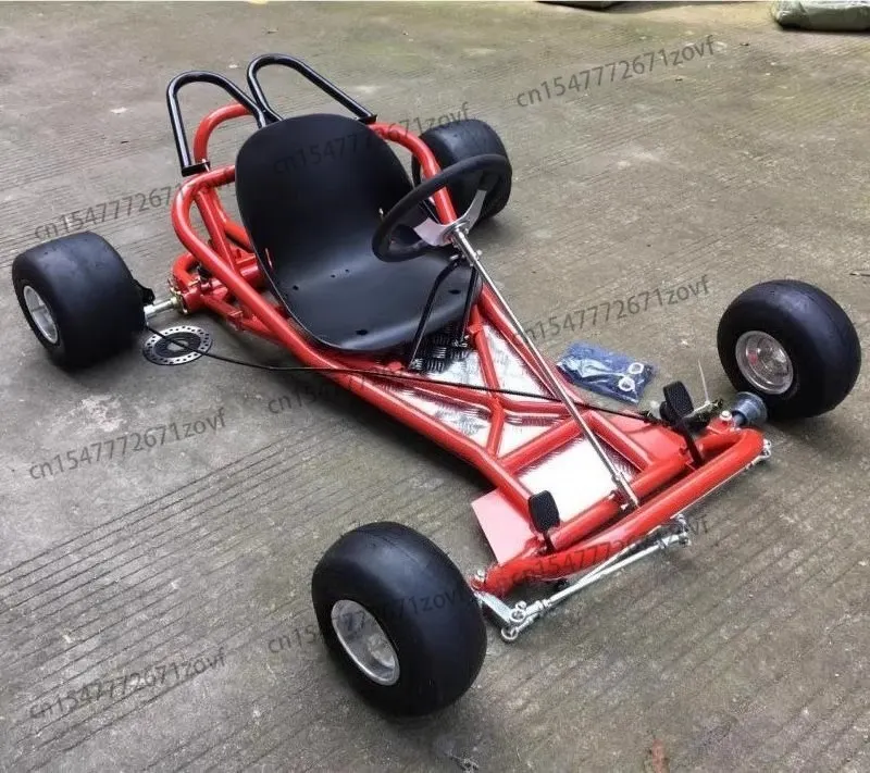168CC modified four-wheeled motorcycle drift kart modified full frame front steering rear axle rear axle 6-inch wide tire