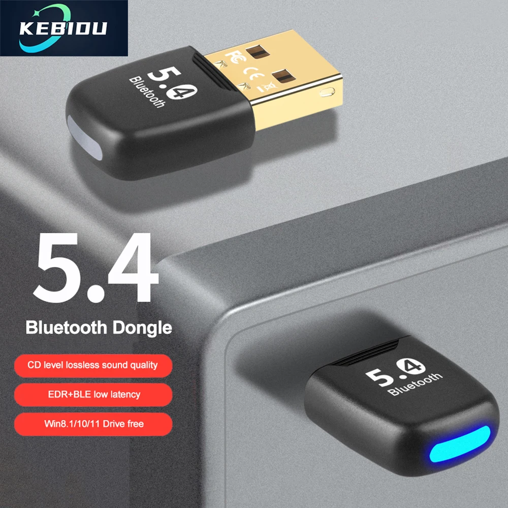 

Bluetooth 5.4 Adapter USB Bluetooth Dongle for PC Wireless Mouse Keyboard Music Audio Wireless Receiver Transmitter Driver Free