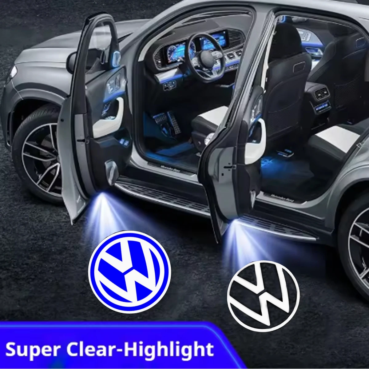 

2-4x Passat VW B6 B7 B8 B9 Golf 5 6 7 Jetta MK6 MK7 Touareg GTI R LED Car Door Projector Welcome Ghost Shadow Light Accessories