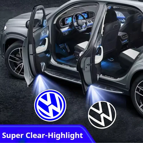 2-4x Passat VW B6 B7 B8 B9 Golf 5 6 7 Jetta MK6 MK7 Touareg GTI R LED proyector de puerta de coche bienvenida fantasma sombra accesorios de luz