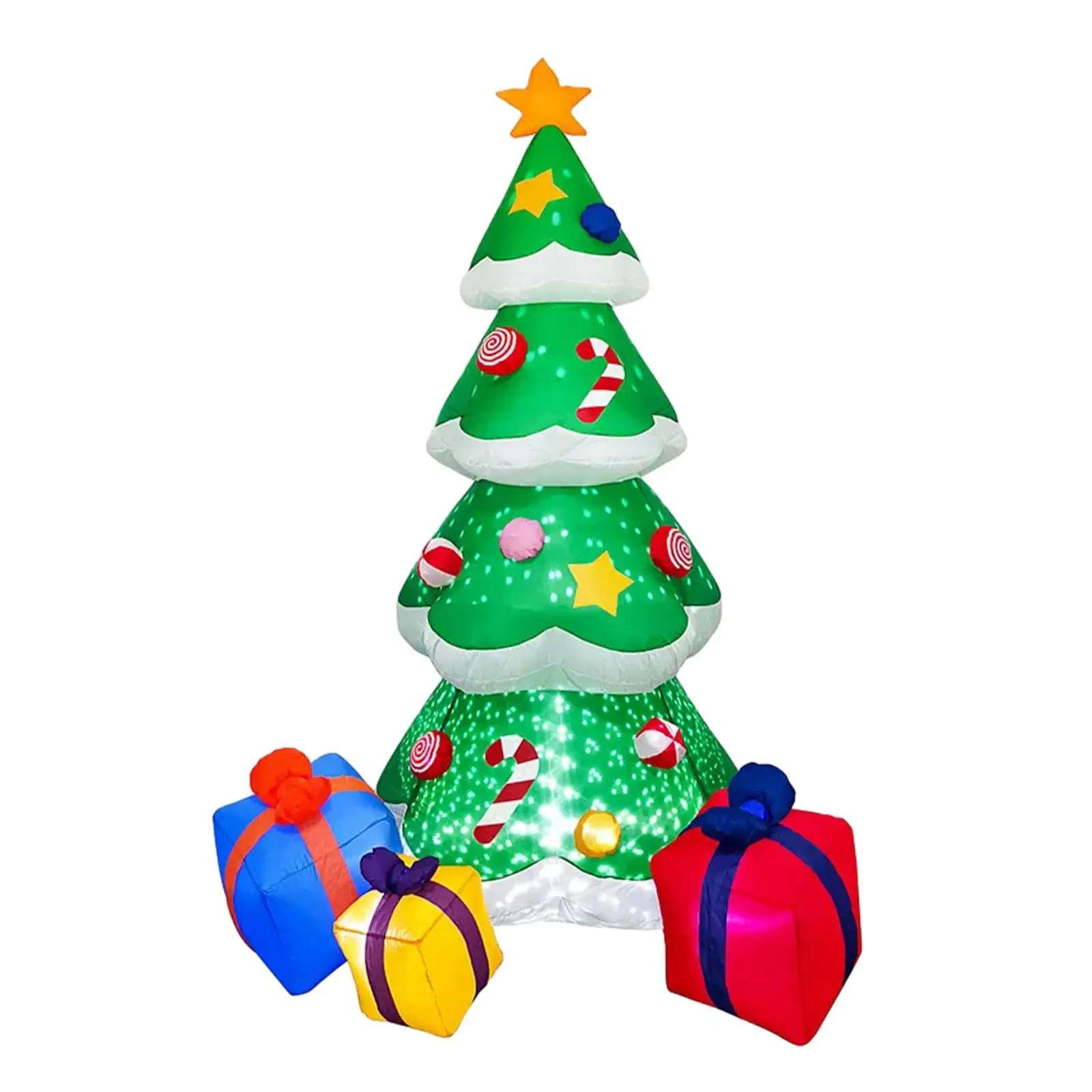 

Inflatable Christmas Tree with LED Light 2.1M Christmas Inflatable Decoration Luminous Toy for Holiday Winter Lawn Patio Outdoor