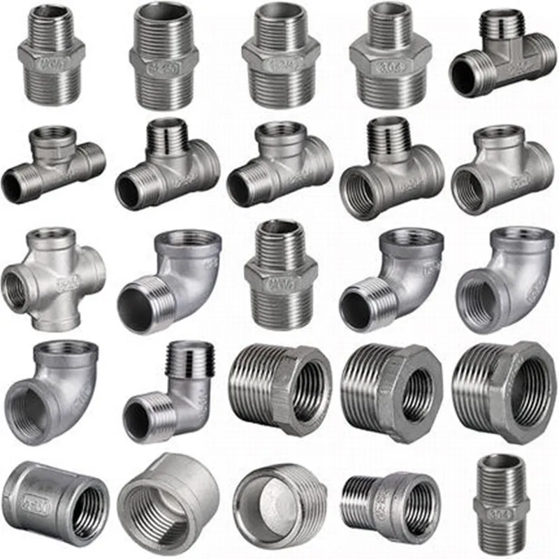 

304 stainless steel water pipe joint tee 1 / 2 inner and outer wires 3 / 4 fittings large full diameter reducing Plumbing