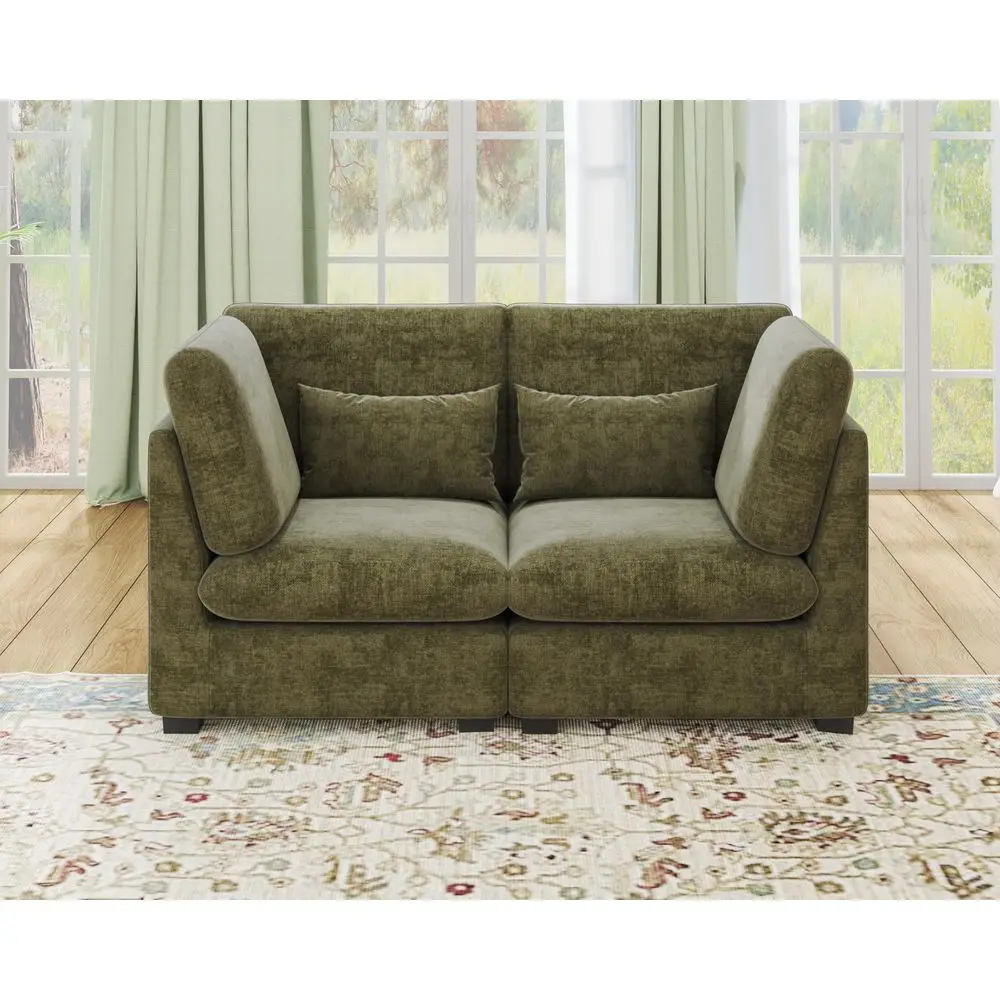 

Oversized Chenille Couch Modular Sectional Sofa, Washable Cloud Couch Sectional, 2 Seater Sectional Couches for Living Room, Fu