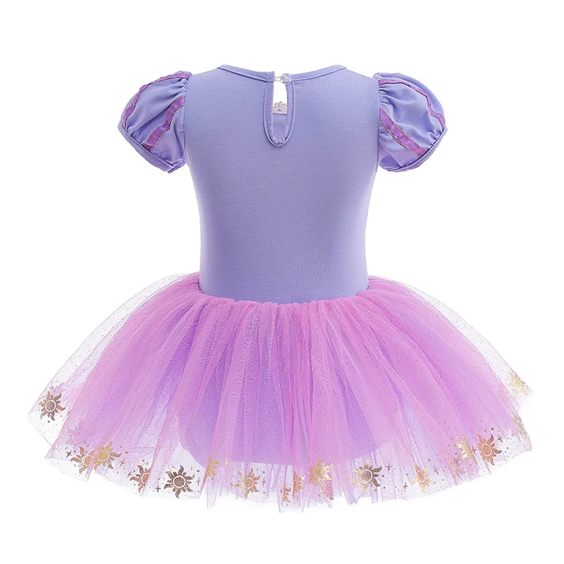 スパンコールバレエチュチュドレス女の子幼児ベビーパープルダンスウェア子供バレエ練習ダンス衣装プリンセスドレス