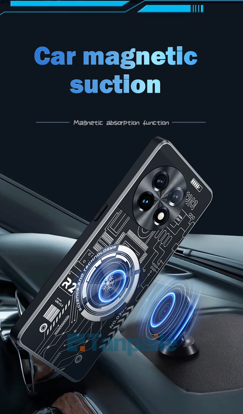 Magnetic Cooling Phone Case For Oneplus ACE 2 Pro Shockproof Copper Heat Dissipation Metal Back Cover