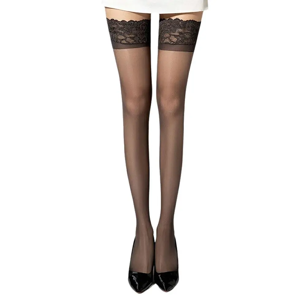 Summer Non Slip Lace Lace Silicone Stockings Ultra Thigh Thin Socks Silk Tall Knee Stockings The Over Black U2S5