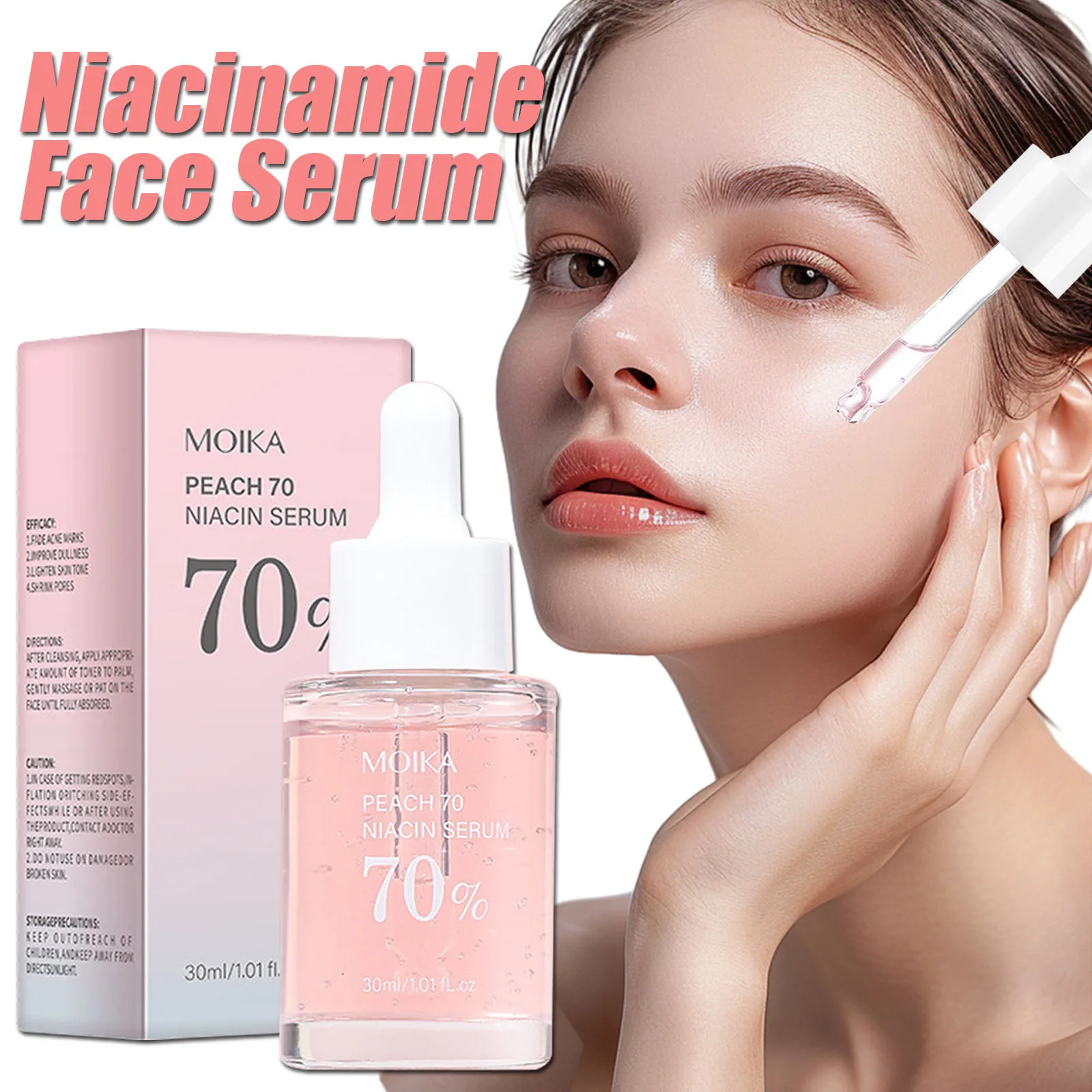 

Niacinamide Serum Dark Spot Correcting Moisturizing Brightening Cleaning Pores Fade Fine Lines Makeup Remover Korean Skin Care