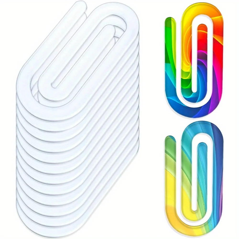 

10 шт. сублимационные заготовки, акриловые скрепки для бумаг, 4 x 2 дюйма, большие скрепки для бумаг, прозрачные для теплопередачи, дизайн «сделай сам», школьный класс