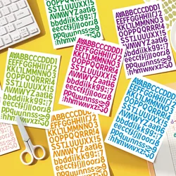 Small Self-Adhesive 26 Alphabet Colorful Letter Stickers Planner Waterproof Vinyl Number Sticker For Kids Diy Cards Cups Laptop