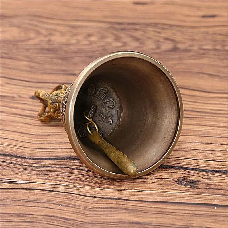 

Meditation Chime Handmade Buddhist Meditation Bell Handmade Singing Bowl Dorje Vajra Buddhist Altar Dharma Object Handbells For