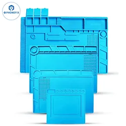 Heat Insulation Silicone Pad Desk Platform For Mobile Phone PC Computer Repair Hot Air Gun Station Mat BGA Soldering Repair Tool