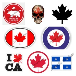 Fashion Canada Decals Canada Round Maple Leaf Decal Canadian Oval Flag Decal Quebec Canada Flag Sticker Premium Quality Stickers