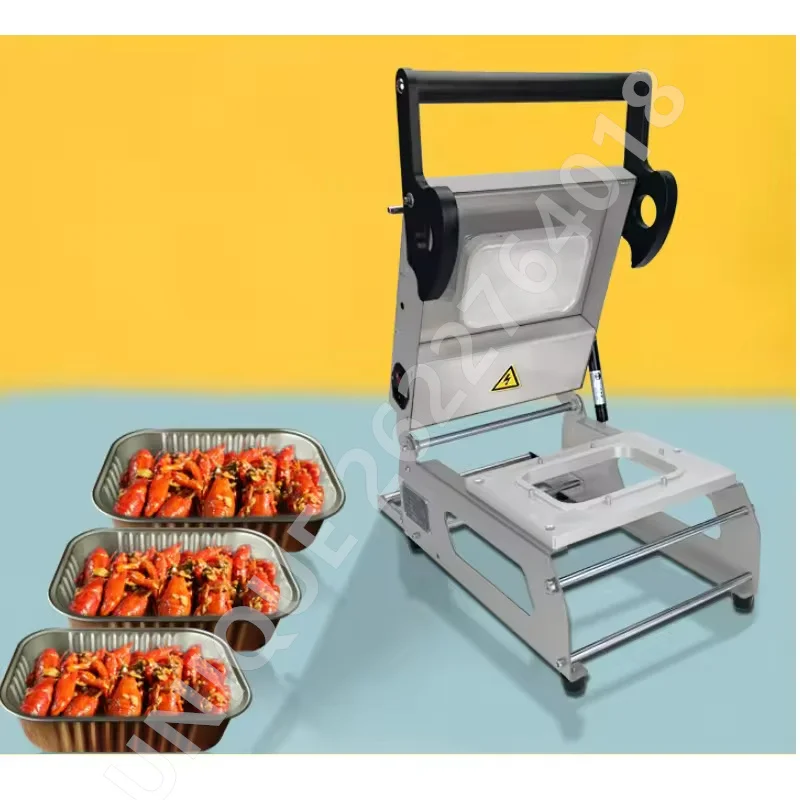 Commerical Tray Sealer Lunch Box Packaging Machine Plastic Food Container Sealing Meal Packing Machine 220V Equipment Machine