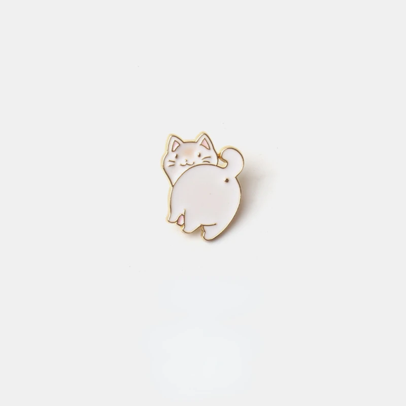 Japanese Cute Cartoon Cat Brooches Couple Harajuku Brooches Cute Animal Badge Brooch Clothes Decorations for Women Kids