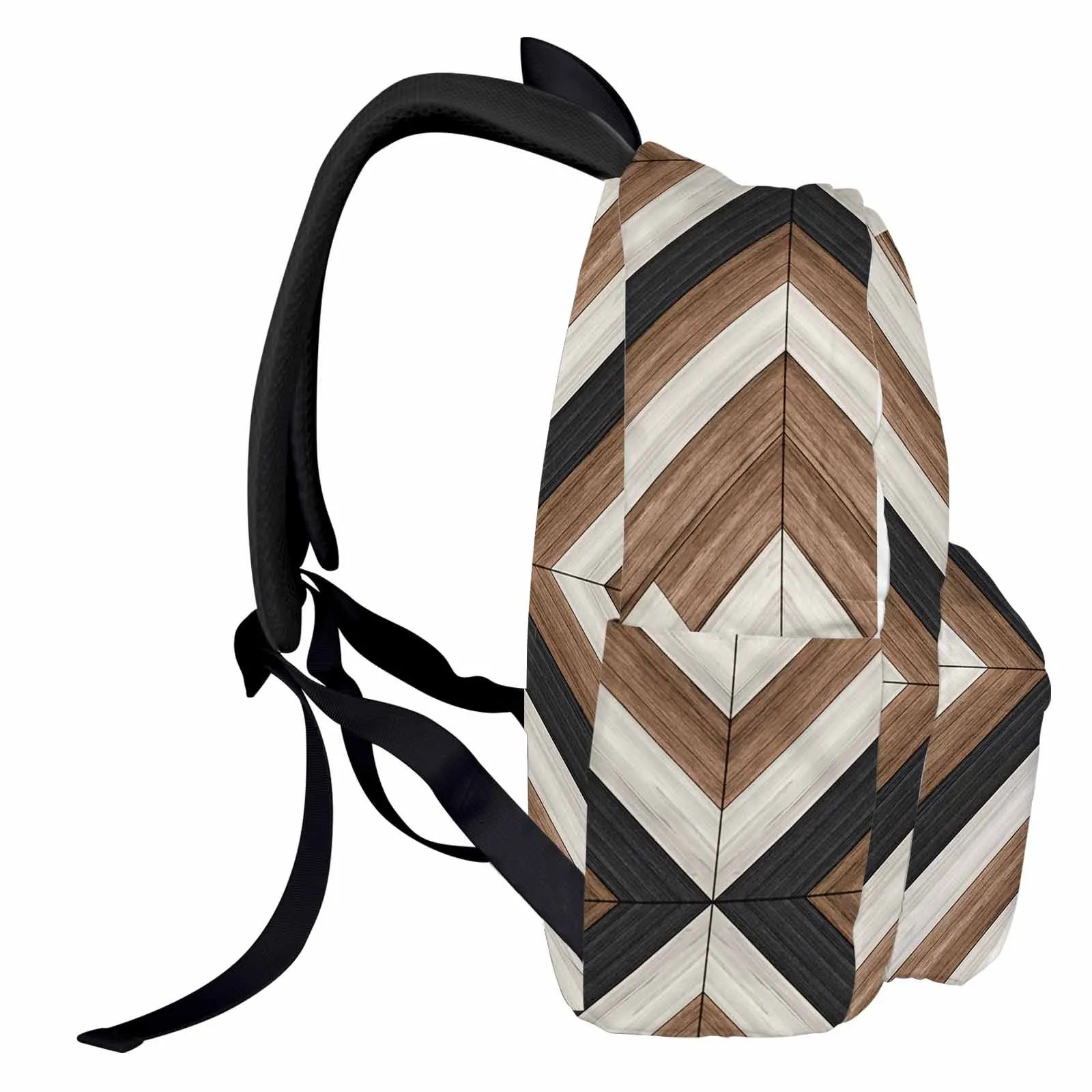 Aztec Bohemian Wood Texture Backpack School Bags for Teenagers Students Laptop Bag Women's Casual Travel Backpack