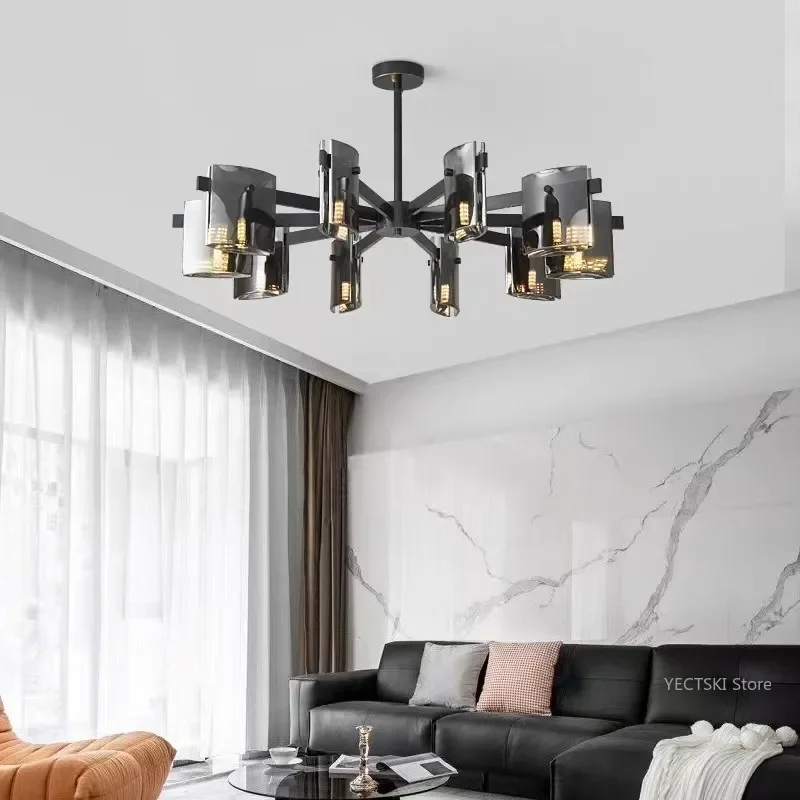 

GHJUYIOL Italian minimalist living room pendant light, main light, modern luxury high-end creative glass bedroom dining room lig