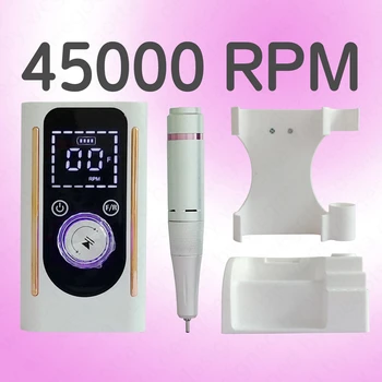 Portable Electric Nail Drill Machine Professional 45000 Rpm E File Nail Drill Machine for Removing/Polishing Acrylic Gel Nails