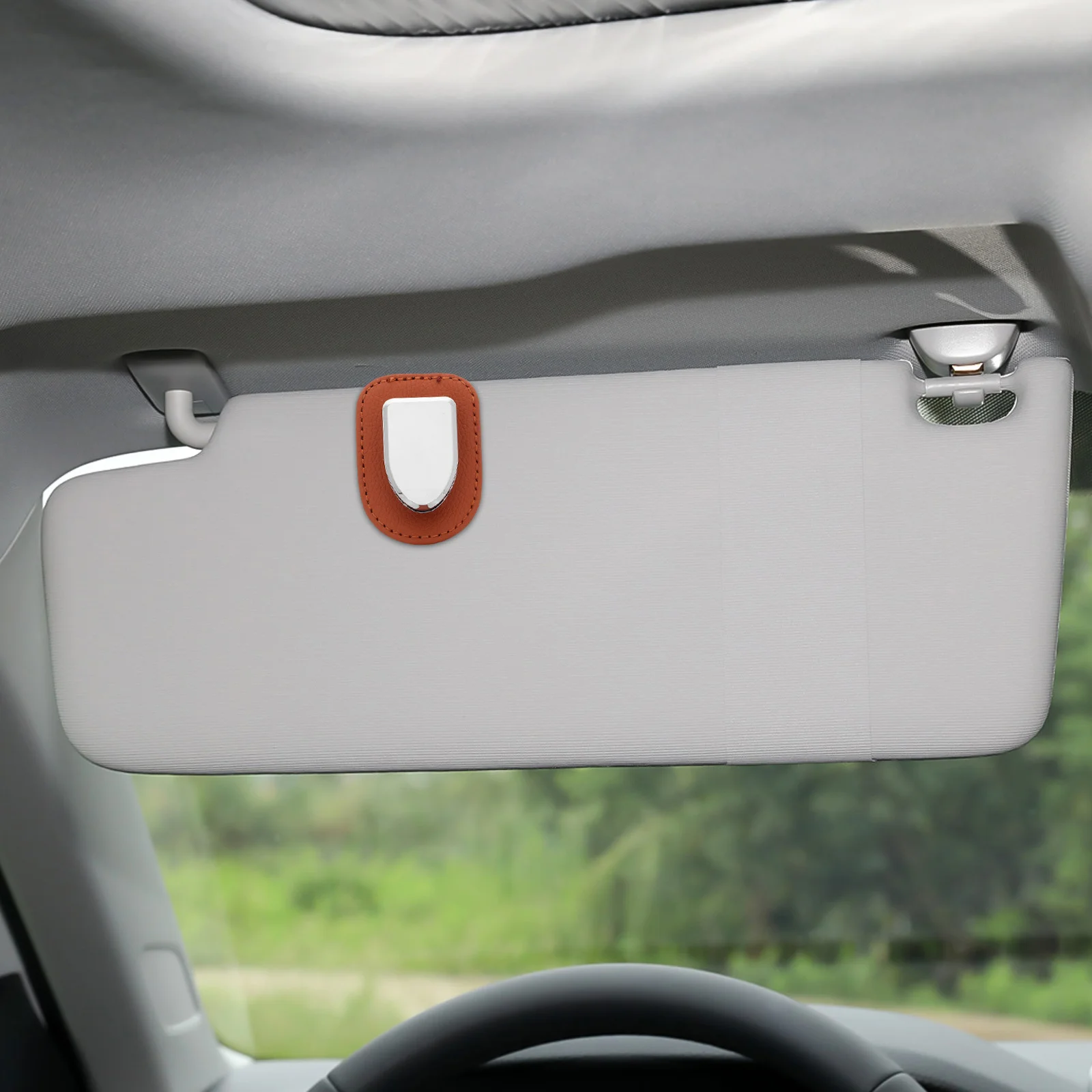 

Car Sunglasses Clip for Visor Multifunctional Scratch Resistant Holder for Glasses Cards Car Interior Accessories Sunglass