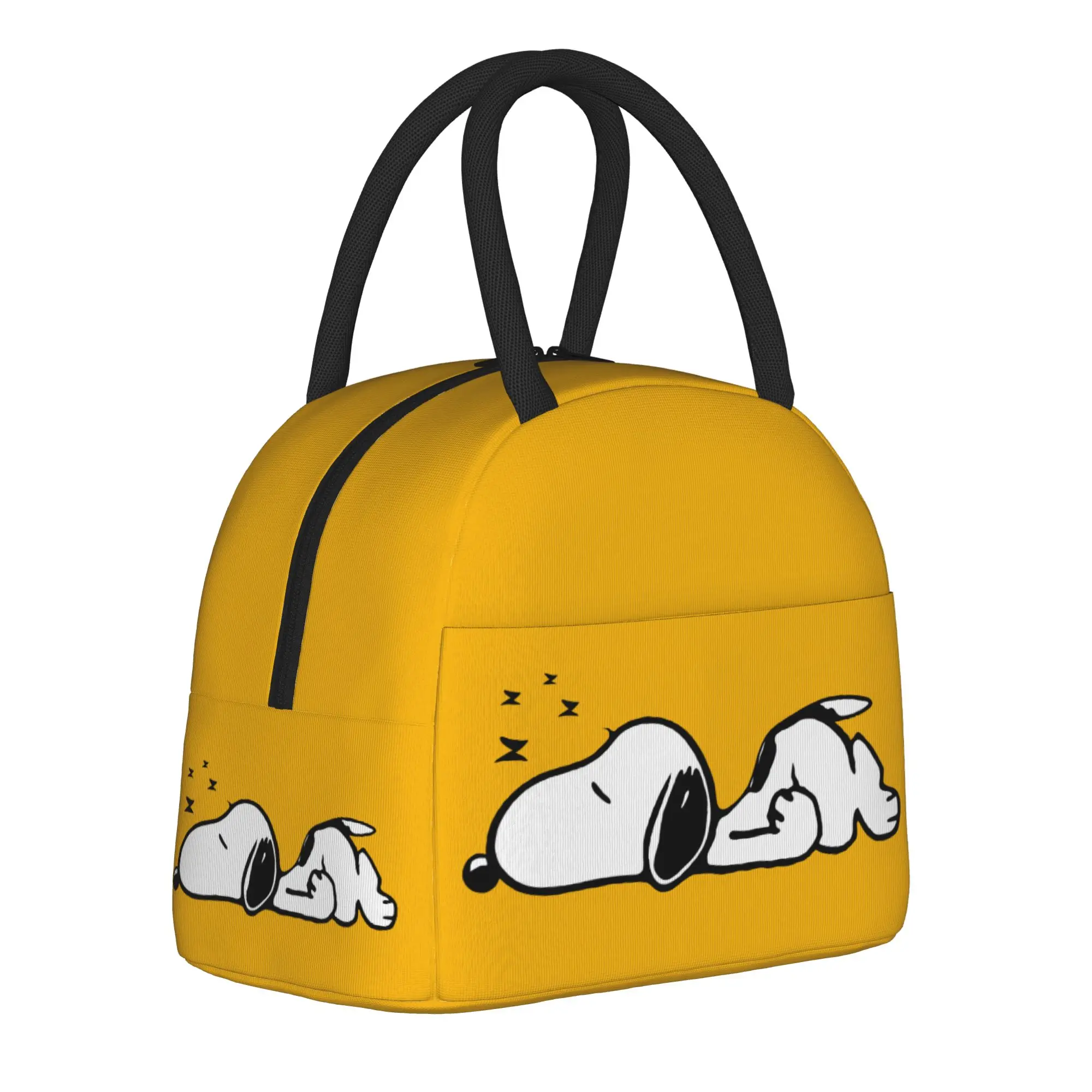 Snoopys Dog Woodstock Isolierte Lunchtaschen für Männer und Frauen, Lebensmittelbehälter, tragbare Kühlbox, Thermo-Lunchboxen für Schule und Büro