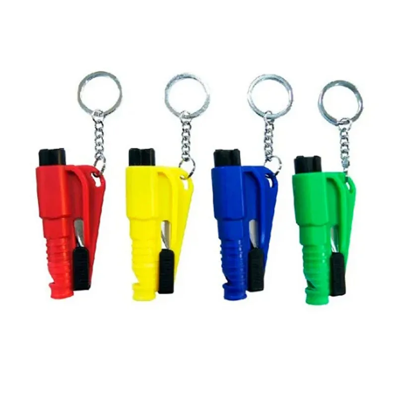 Car 3-in-1 Mini Window Breaker Emergency Car Safety Hammer Car Keychain Safety Hammer Alloy Safety Hammer Random Color