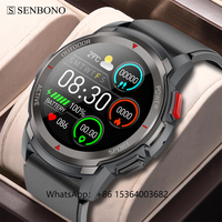 TJXL-SENBONO MAX10 Sports Smart Watch Sports Men Women 1.32inch 360*360 Answer Call Heart Rate Waterproof Smartwatch Men Sports