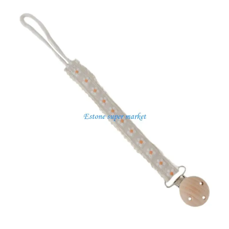 Clip para chupete bebé artesanal 090B, soporte seguro para chupete infantil 260mm para niños y niñas