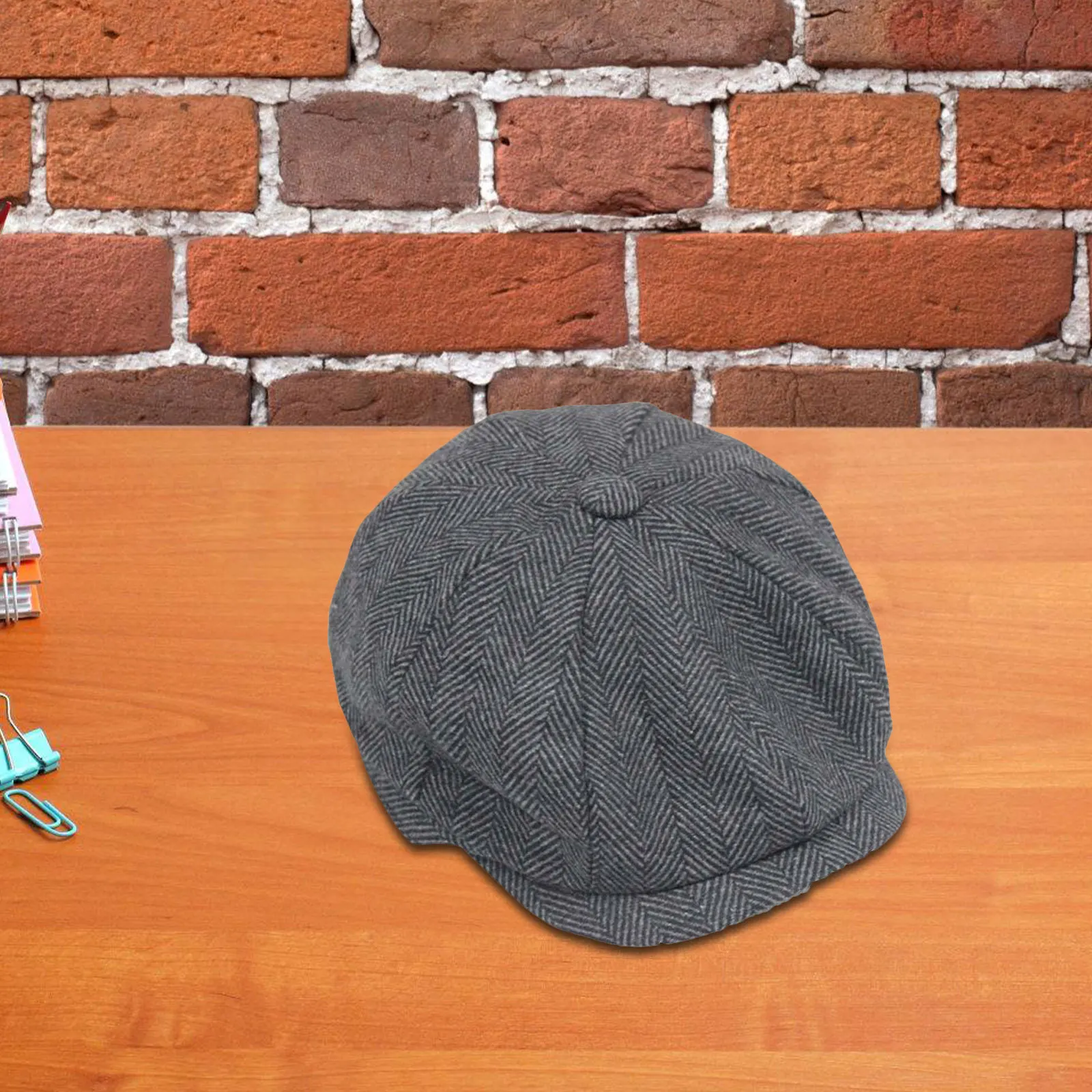 

Warm Black Grey Size Stylish British Peaked Design Lightweight Cozy Headwear For Men Women Fashion Accessories Beret Hat