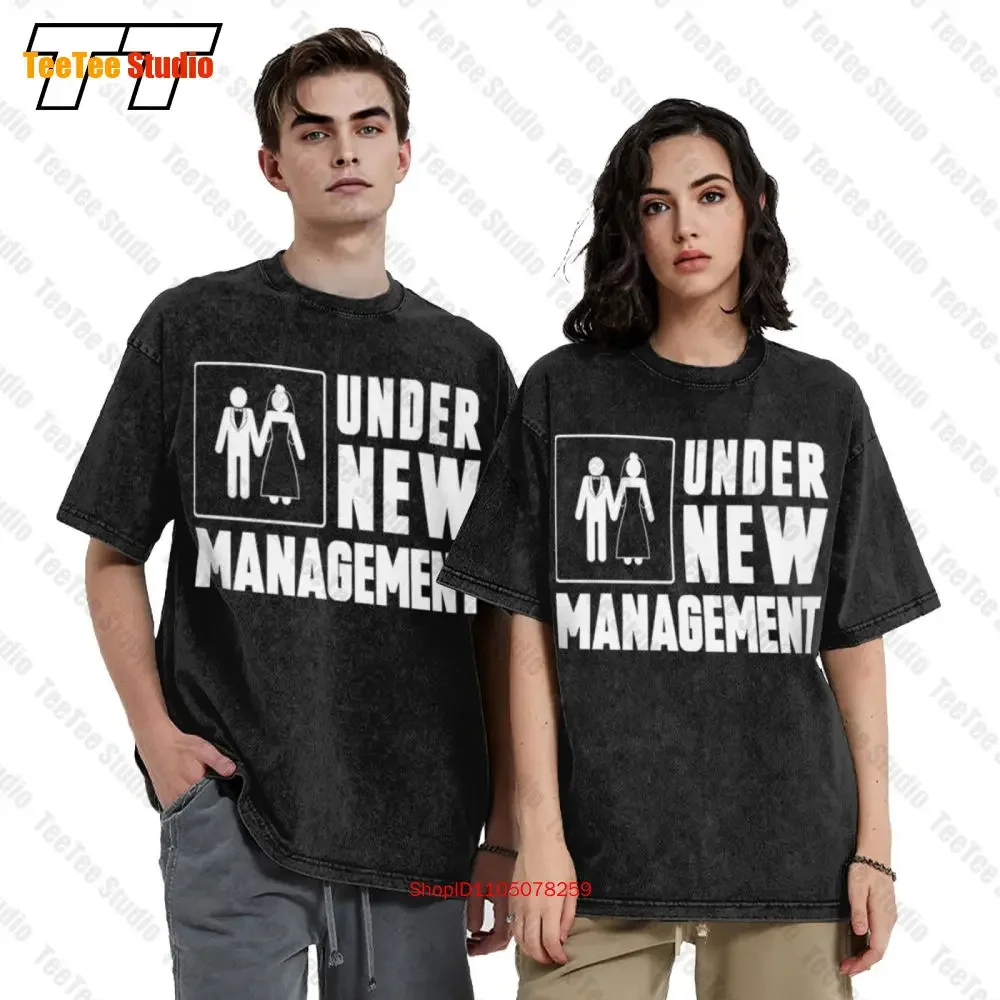 Under Management Just Married Vintage Oversized T-Shirt RQ4Q