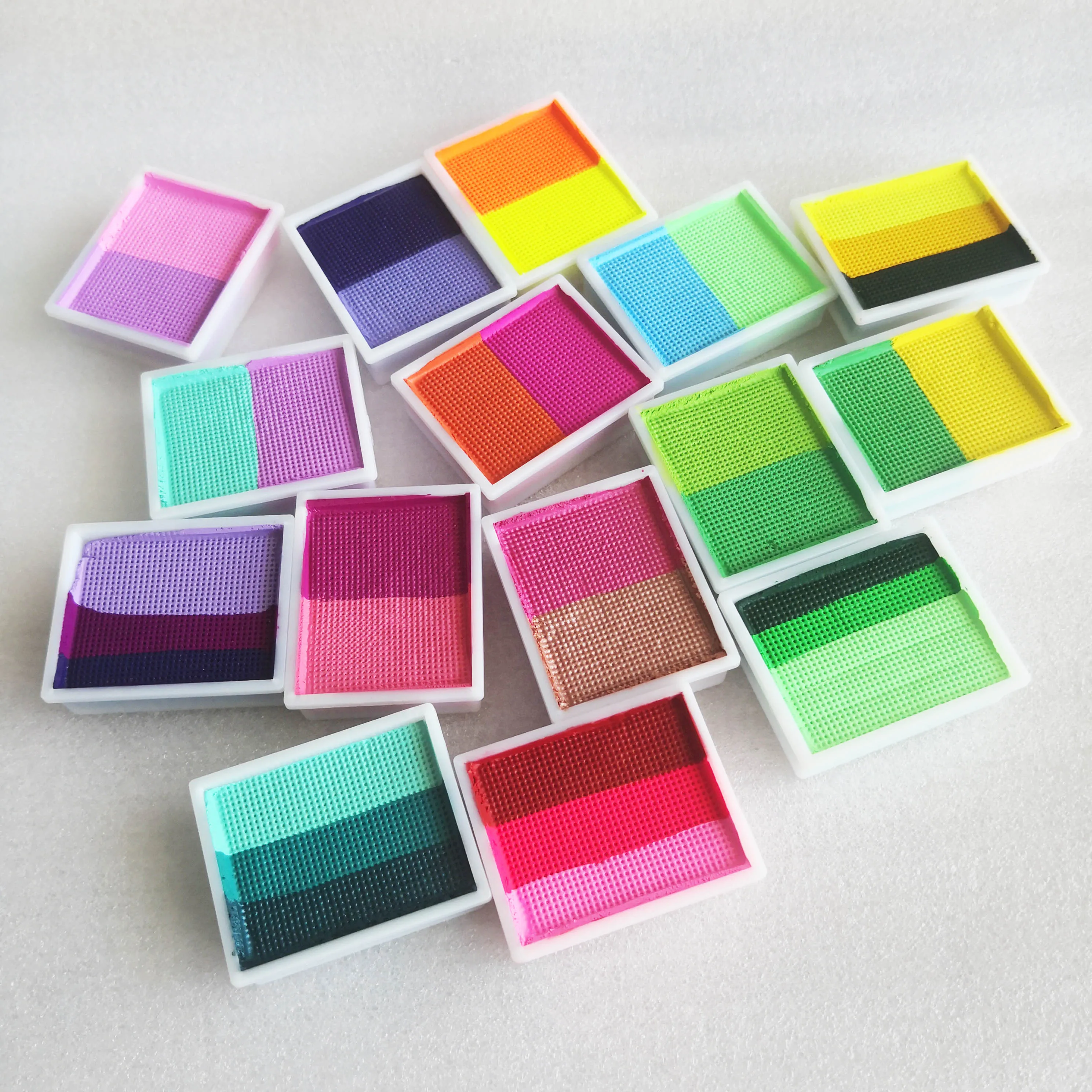 10g Water Activated Liner Rainbow Split Cake Face Body Paint for Kid Party Halloween Makeup
