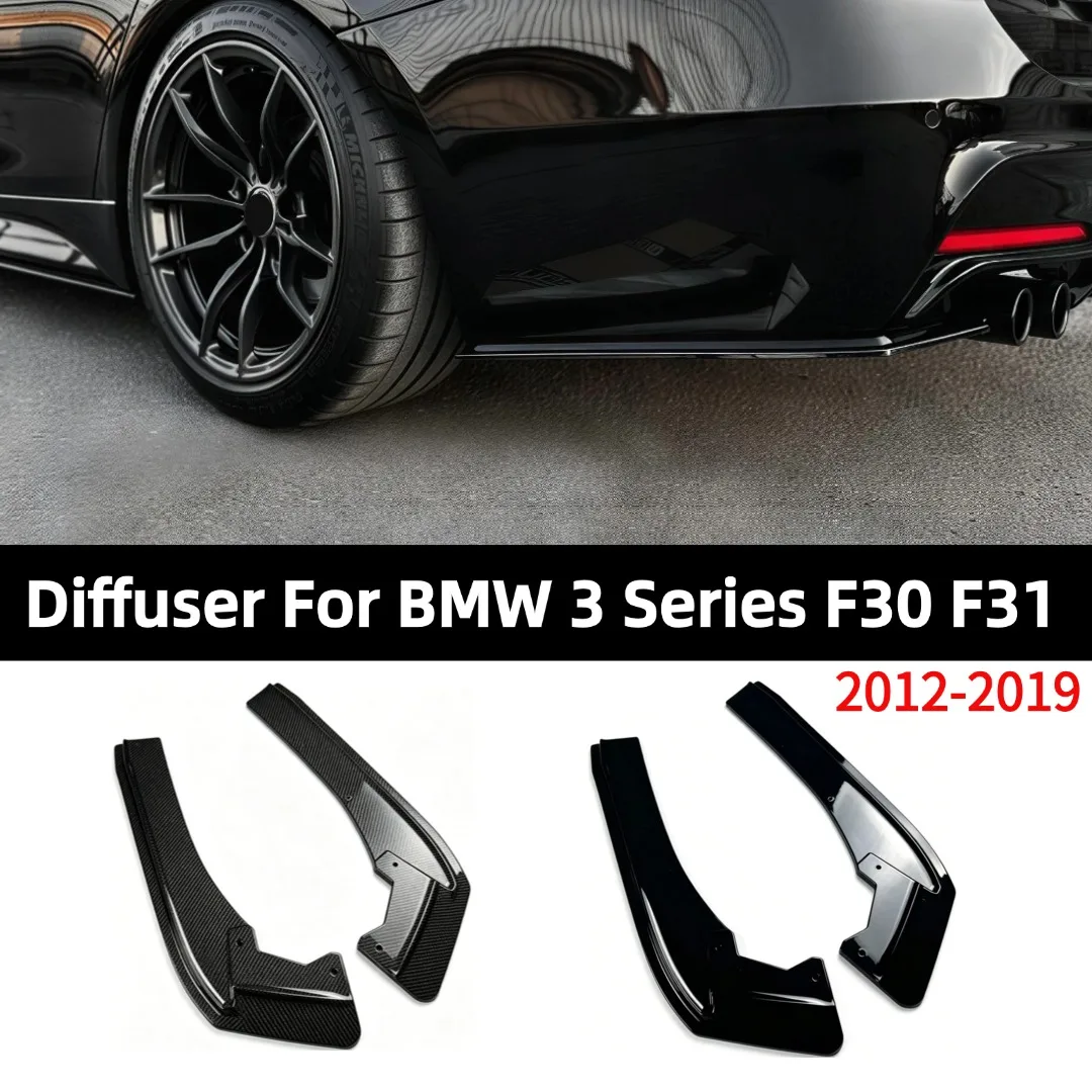 For BMW 3 Series F30 F31 2012-2019 Rear Bumper Corner Side Diffuser Spoiler Splitter Exterior Part Car Styling Extension M Sport
