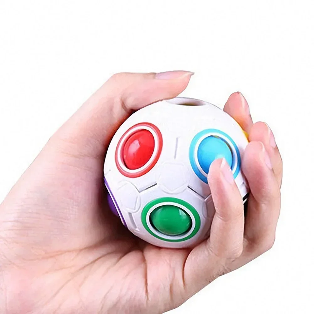 1pc Antistress Magic Ball Rainbow Puzzle Stress Reliever Kids Toys Educational Learning Toys for Children Funny Game Gift New