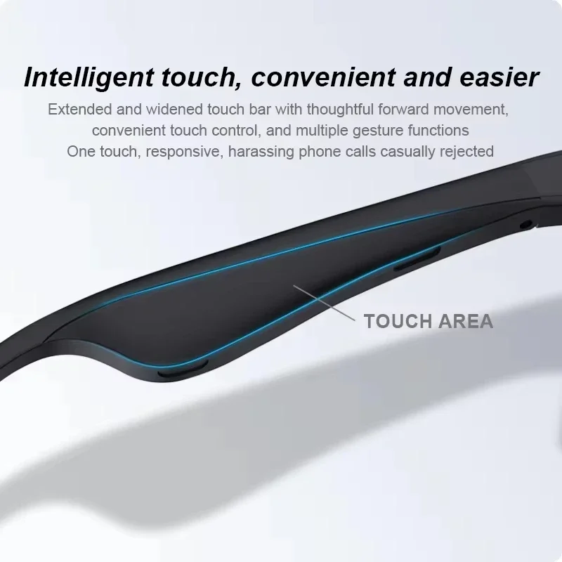 Lenovo Wireless AI Smart Glasses Bluetooth Remote Control 8K HD Photo Call Music Sports Sunglasses Gift for Men Women Casual Use image 6